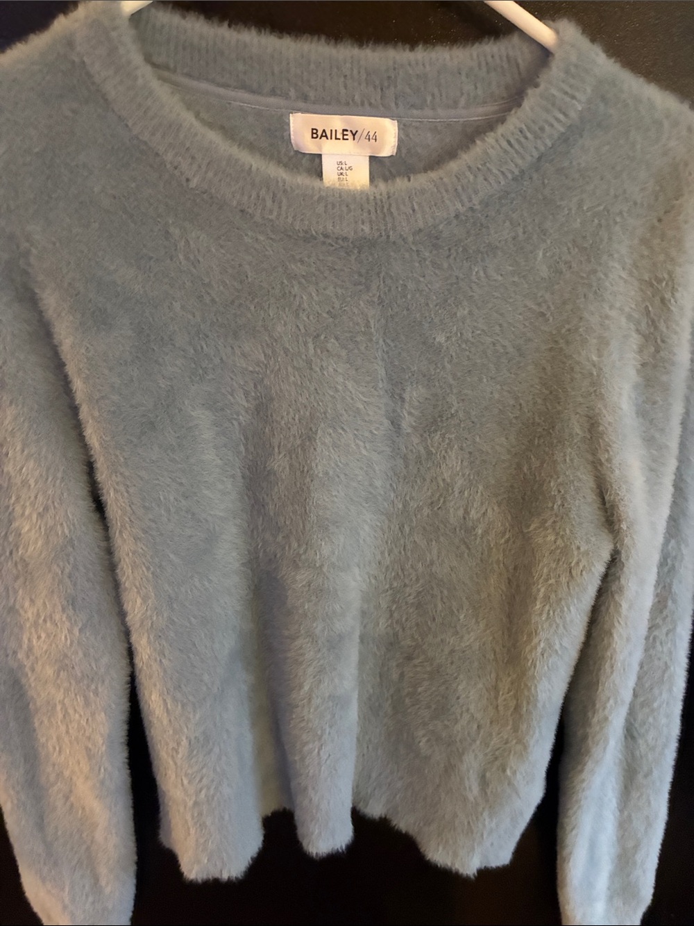Bailey 44 Powder Blue Fuzzy Crewneck Sweater